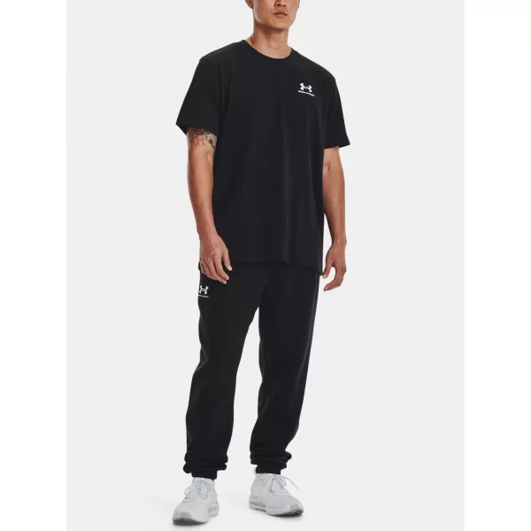  Мъжка тениска UNDER ARMOUR UA LOGO EMB HEAVYWEIGHT SS 1373997-001 ЧЕРЕН 