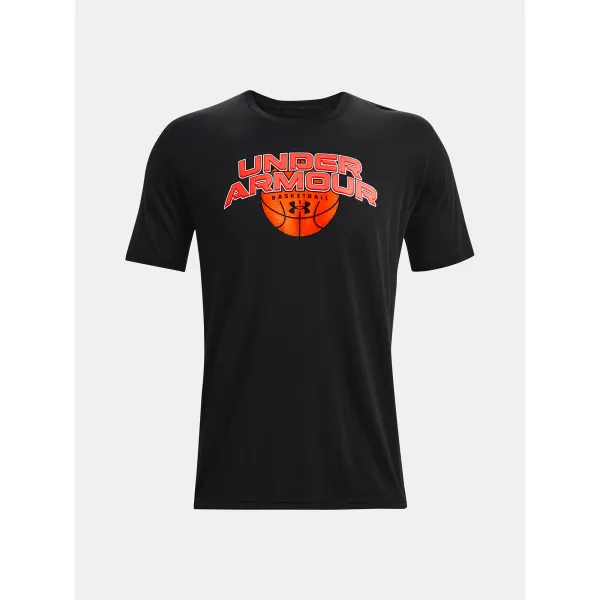  Мъжка тениска UNDER ARMOUR UA BBALL BRANDED WRDMRK SS 1370233-001 ЧЕРЕН 