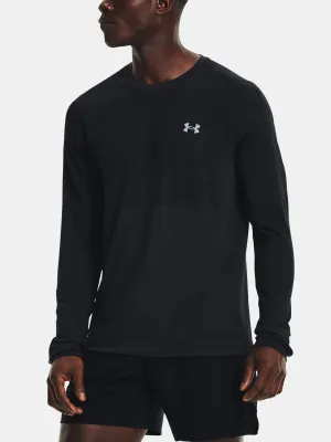 Мъжка тениска UNDER ARMOUR UA SEAMLESS RUN LS 1366500-001 ЧЕРЕН