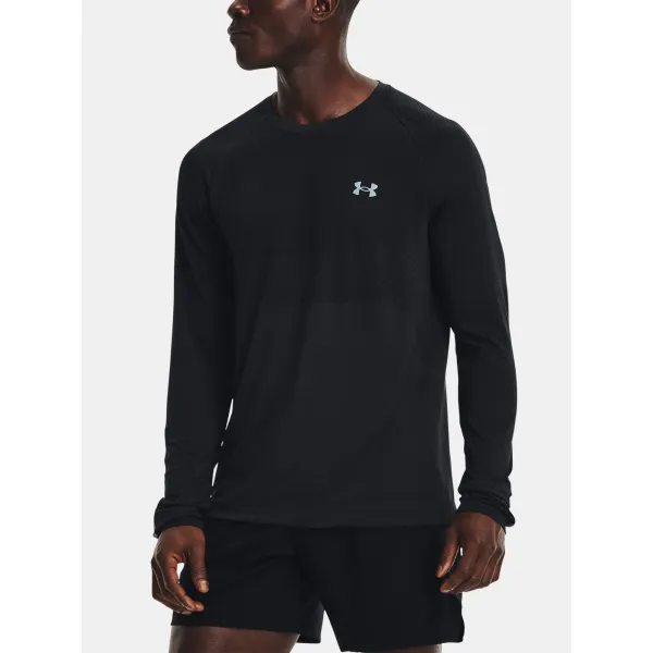 Мъжка тениска UNDER ARMOUR UA SEAMLESS RUN LS 1366500-001 ЧЕРЕН 