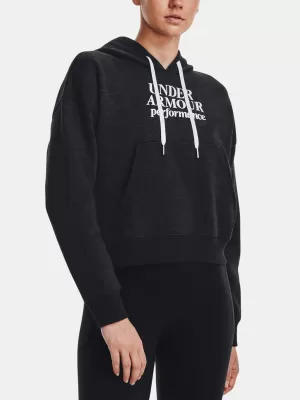 Дамски суичър UNDER ARMOUR ESSENTIAL SCRIPT HOODIE 1374107-001 ЧЕРЕН