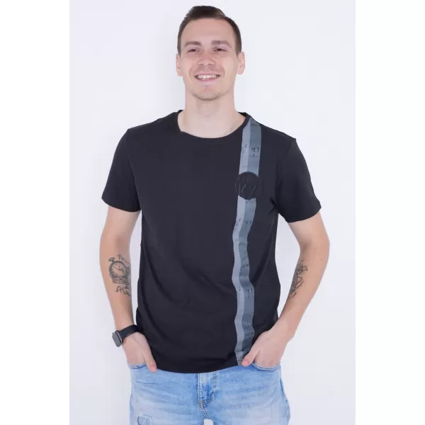 Мъжка тениска KIXMI PABLO ЧЕРЕН 