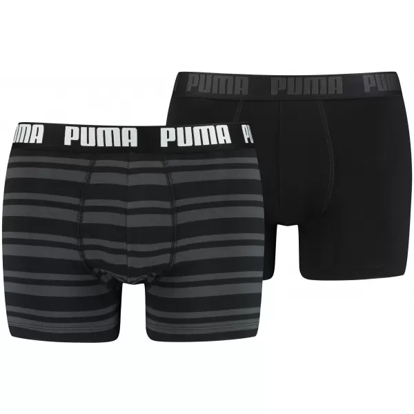  Мъжки боксерки PUMA HERITAGE STRIPE BOXER 2P 90783805 ЧЕРЕН 
