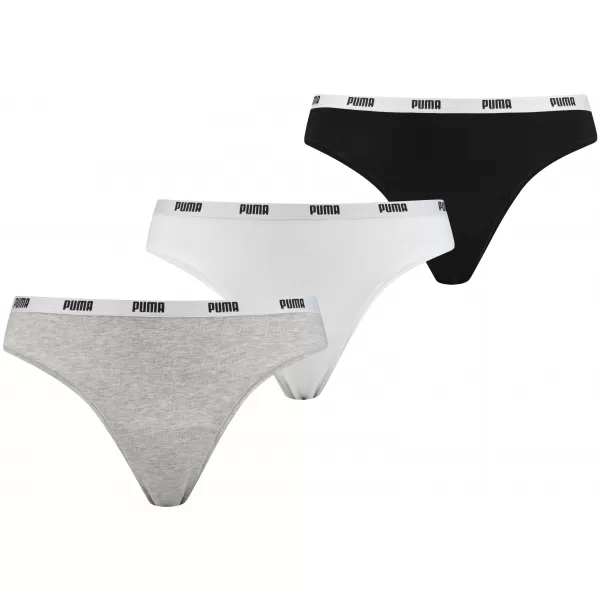 Дамски бикини PUMA STRING 3P PACK 90759001 БЯЛО/СИВО/ЧЕРНО 