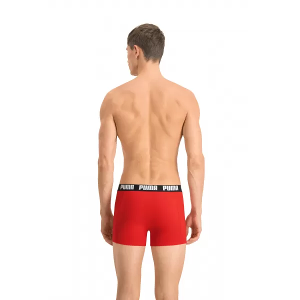 Мъжки боксерки PUMA BASIC BOXER 2P 90682309 ЧЕРВЕНО/ЧЕРНО 