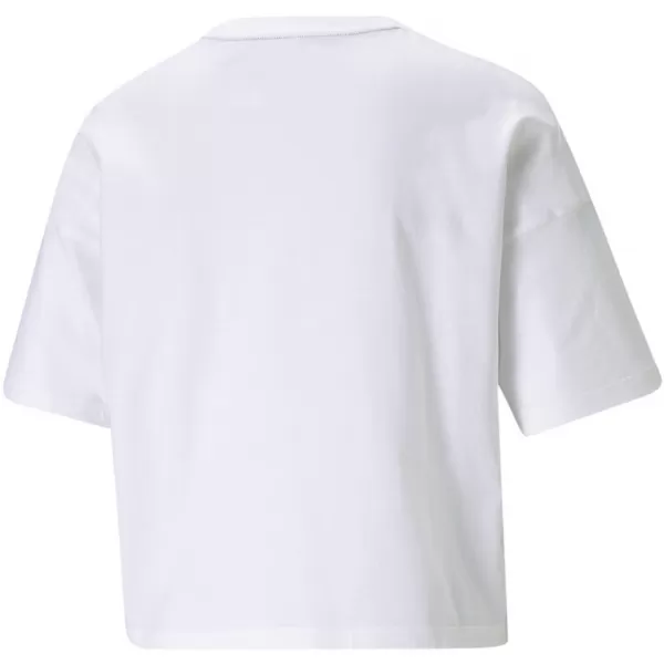  Дамски съкратен топ PUMA ESS CROPPED LOGO TEE 586866-02 БЯЛО 