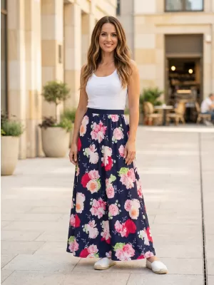 Дамска пола KIXMI PEONY ТЪМНО СИНЬО