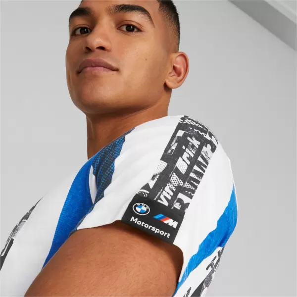  Мъжка тениска PUMA BMW MMS STRIPED TEE 538139-02 БЯЛО 