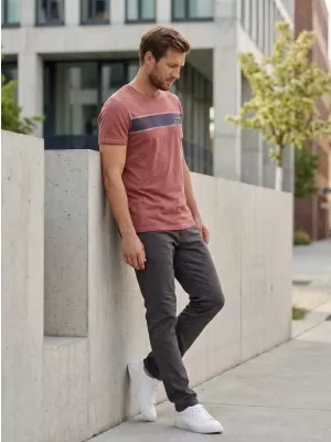 Мъжка тениска ALTISPORT ARMAN БОРДО