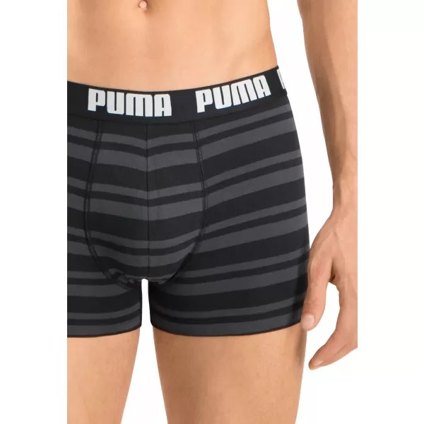  Мъжки боксерки PUMA HERITAGE STRIPE BOXER 2P 90783805 ЧЕРЕН 