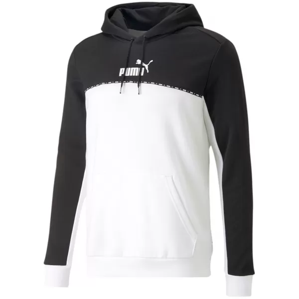  Мъжки суичър PUMA ESS BLOCK X TAPE HOODIE FL 673342-01 ЧЕРНО/БЯЛО 