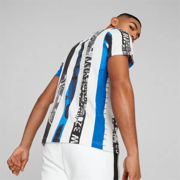  Мъжка тениска PUMA BMW MMS STRIPED TEE 538139-02 БЯЛО 
