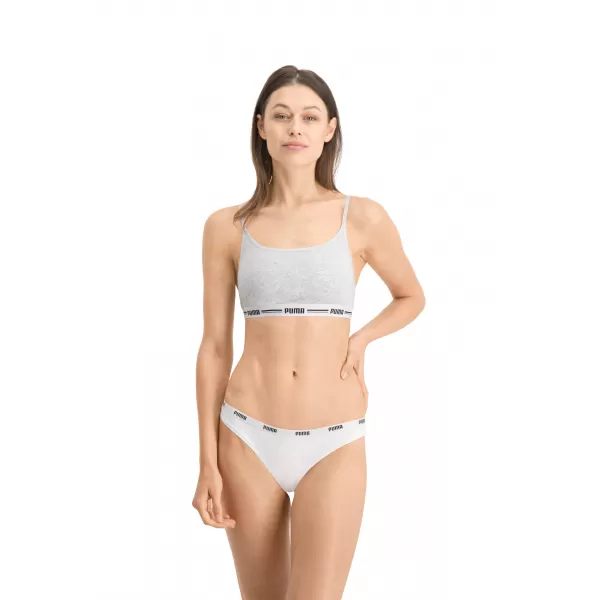  Дамски бикини PUMA STRING 3P PACK 90759001 БЯЛО/СИВО/ЧЕРНО 