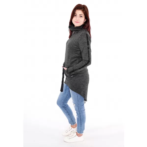  Дамски суичър ALTISPORT AGNES ЧЕРЕН 