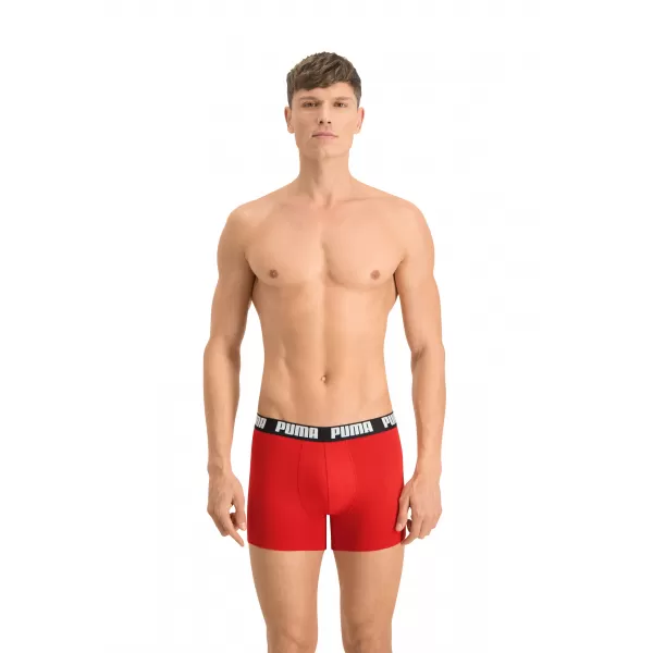  Мъжки боксерки PUMA BASIC BOXER 2P 90682309 ЧЕРВЕНО/ЧЕРНО 