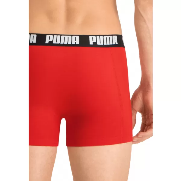  Мъжки боксерки PUMA BASIC BOXER 2P 90682309 ЧЕРВЕНО/ЧЕРНО 