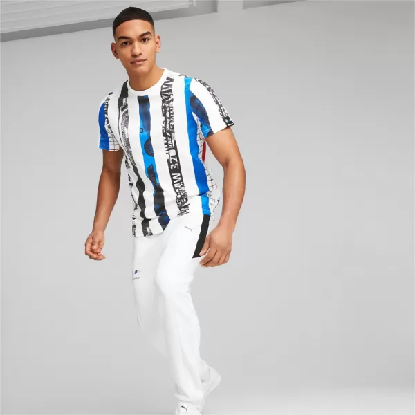 Мъжка тениска PUMA BMW MMS STRIPED TEE 538139-02 БЯЛО 