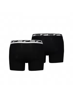 Боксьор PUMA MEN MULTI LOGO BOXER 2P 93804701 ЧЕРНО