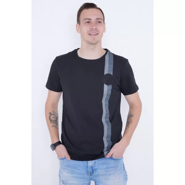  Мъжка тениска KIXMI PABLO ЧЕРЕН 