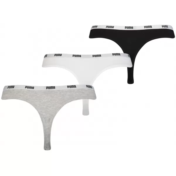  Дамски бикини PUMA STRING 3P PACK 90759001 БЯЛО/СИВО/ЧЕРНО 