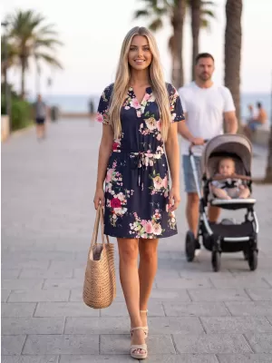 Рокля KIXMI POLLY ТЪМНО СИНЬО