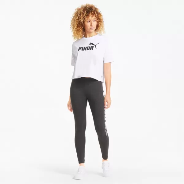  Дамски съкратен топ PUMA ESS CROPPED LOGO TEE 586866-02 БЯЛО 