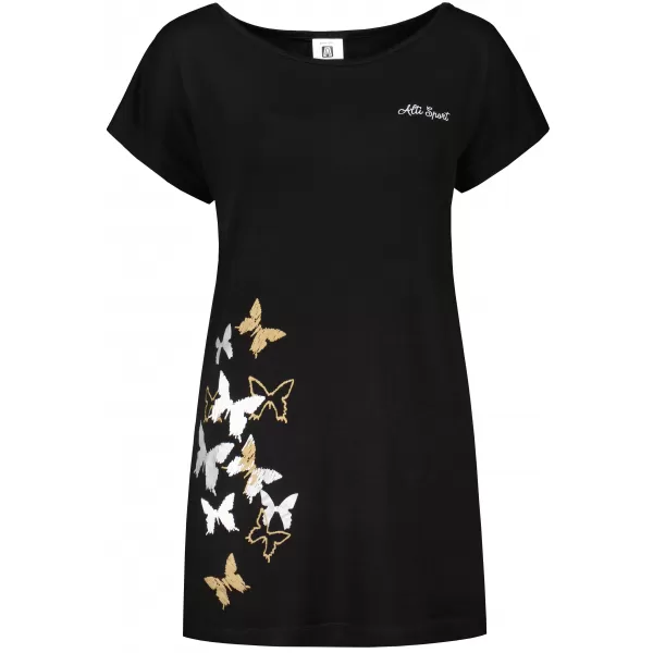  Dámské prodloužné tričko ALTISPORT CARRYOVER ALW134123 ČERNOZLATÁ 