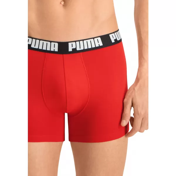  Мъжки боксерки PUMA BASIC BOXER 2P 90682309 ЧЕРВЕНО/ЧЕРНО 