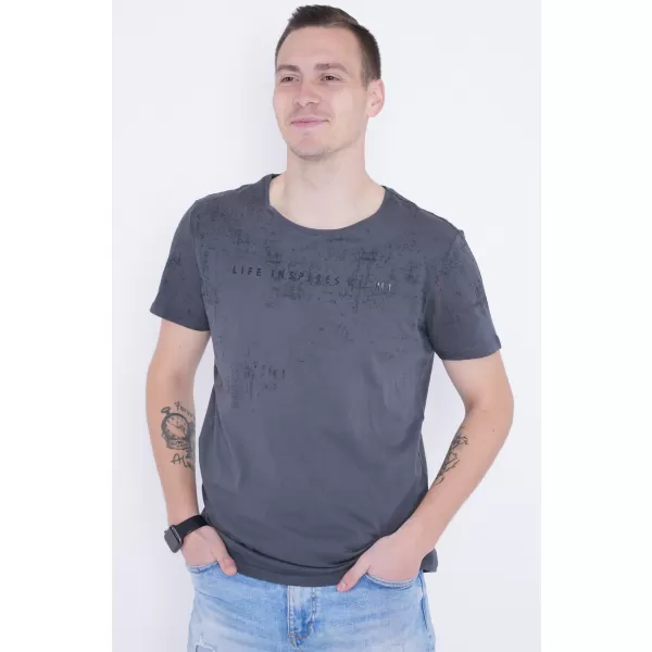  Мъжка тениска KIXMI PEPPE ТЪМНО СИВ 
