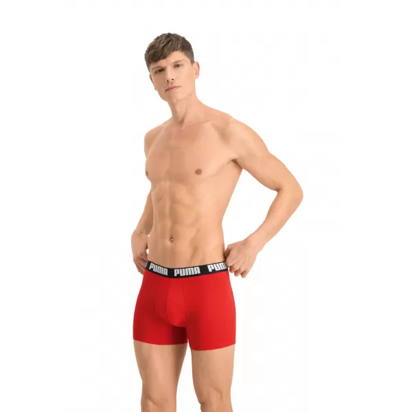  Мъжки боксерки PUMA BASIC BOXER 2P 90682309 ЧЕРВЕНО/ЧЕРНО 