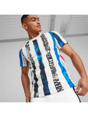 Мъжка тениска PUMA BMW MMS STRIPED TEE 538139-02 БЯЛО