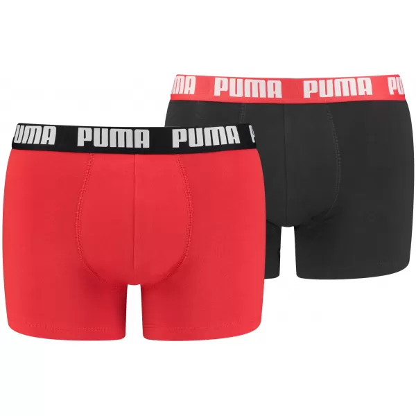  Мъжки боксерки PUMA BASIC BOXER 2P 90682309 ЧЕРВЕНО/ЧЕРНО 