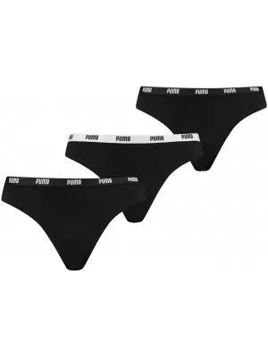 Дамски бикини PUMA STRING 3P PACK 90759002 ЧЕРЕН
