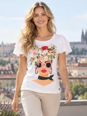 Дамска тениска KIXMI PENNY БЯЛО