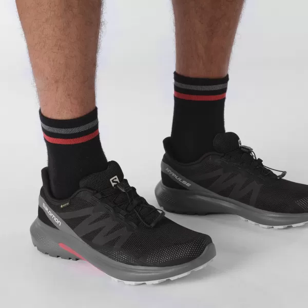 Мъжки обувки SALOMON HYPULSE GORE-TEX L41595900 ЧЕРНО/ТИХА СЯНКА/ЛУННА СКАЛА 