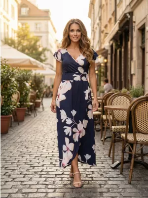 Рокля KIXMI PRINCESSA ТЪМНО СИНЬО