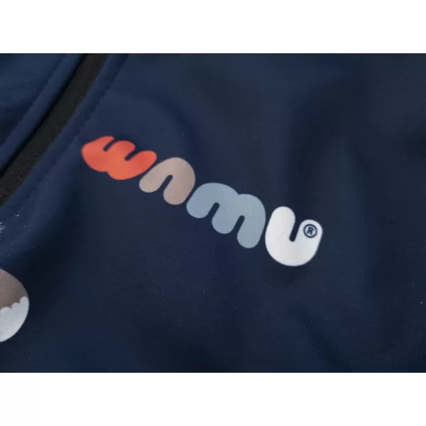  Детско изолирано софтшел яке WAMU LIŠKY ТЪМНО СИНЬО 