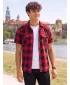 Риза BRANDIT KOSTKOVANÁ KRÁTKÝ RUKÁV BD4032 ЧЕРВЕНО/ЧЕРНО