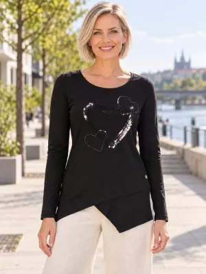 Дамска тениска KIXMI RAIMY ЧЕРЕН