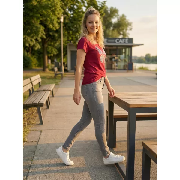  Дамска тениска KIXMI ROSIE БОРДО 