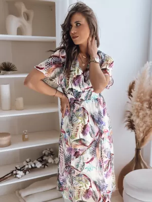 Рокля DSTREET LUNNA EY2306 БЯЛ -ВИОЛЕТОВО