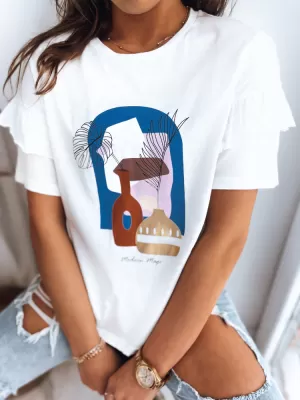 T -shirt DSTREET MODERM MEGE RY2187 БЯЛ