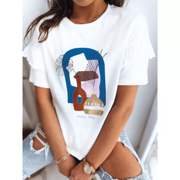  T -shirt DSTREET MODERM MEGE RY2187 БЯЛ 