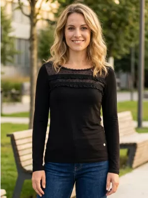 Дамска тениска KIXMI RACHEL ЧЕРЕН