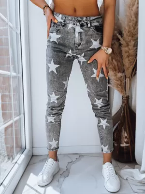 Дамски панталони DSTREET STARS UY1486 СИВО