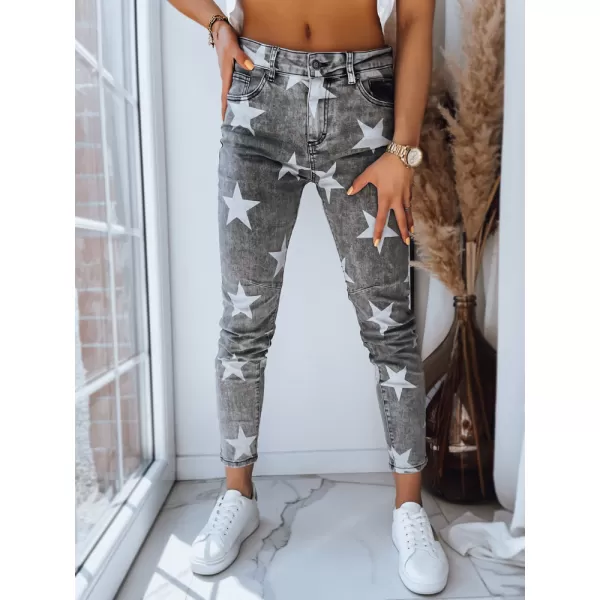  Дамски панталони DSTREET STARS UY1486 СИВО 