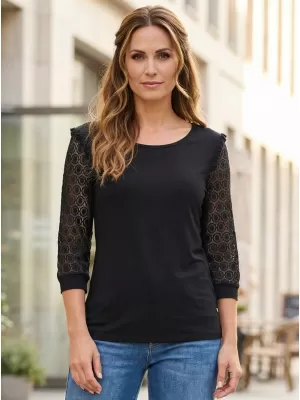 Дамска тениска KIXMI REBECA ЧЕРЕН