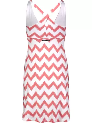 Рокля NORDBLANC V-NECK NBSLD7804 РОЗОВО/БЯЛО