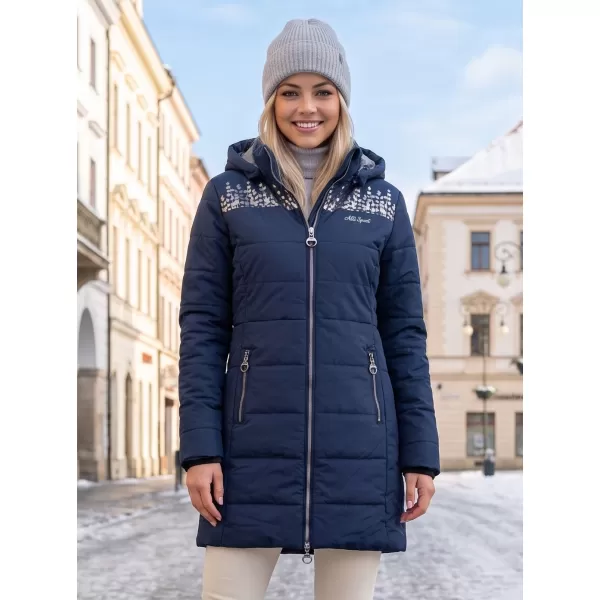  Дамско палто ALTISPORT BEVERLY ТЪМНО СИНЬО 