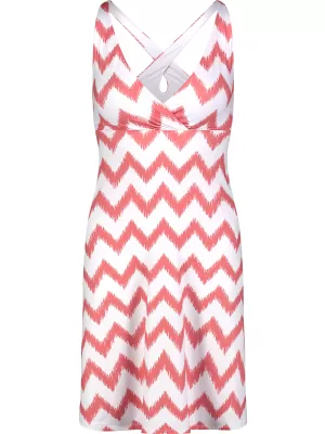 Рокля NORDBLANC V-NECK NBSLD7804 РОЗОВО/БЯЛО